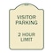 Signmission Visitor Parking Visitor Parking 2 Hour Limit Heavy-Gauge Aluminum Sign, 24" x 18", TG-1824-22729 A-DES-TG-1824-22729 - alternate 1